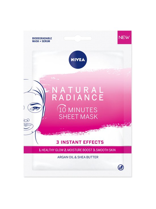 Nivea Natural Radiance Sheet Mask Kasvonaamio Kpl Kangasnaamiot