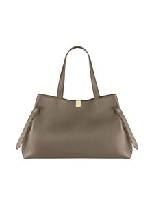 YUZEFI - Gyoza Tote Pebble Grain -nahkalaukku - TAUPE | Stockmann
