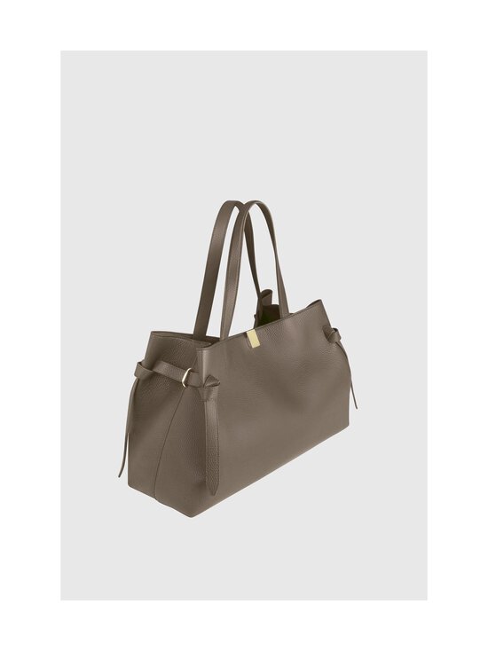 YUZEFI - Gyoza Tote Pebble Grain -nahkalaukku - TAUPE | Stockmann - photo 2