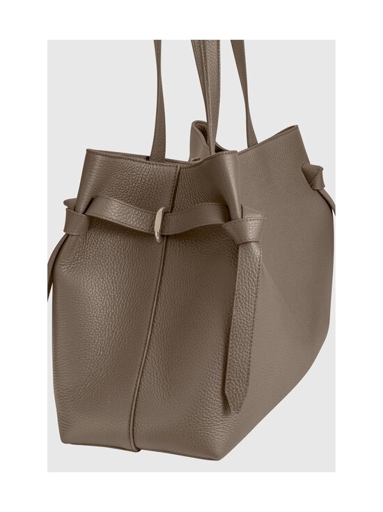 YUZEFI - Gyoza Tote Pebble Grain -nahkalaukku - TAUPE | Stockmann - photo 3