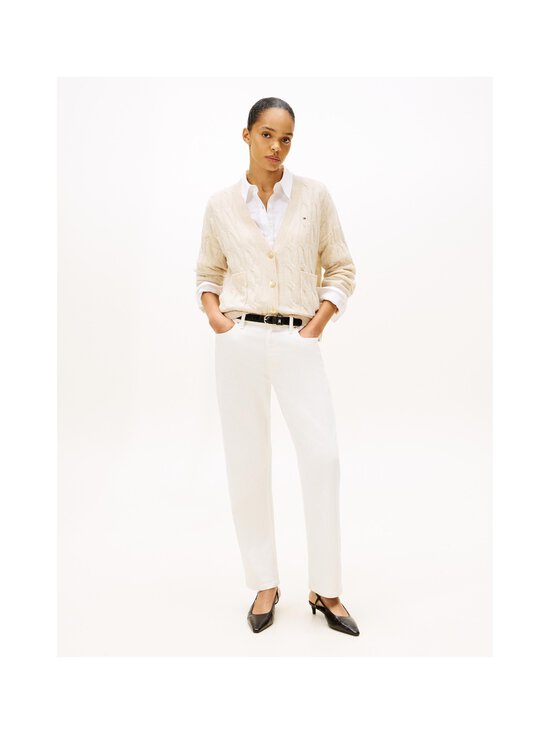 Tommy Hilfiger - Soft Wool Cable V-neck adīta jaka - ADK HEATHER OATMILK | Stockmann - photo 4