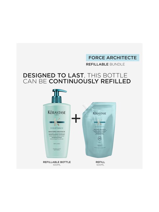 Kerastase - Bain Force Architecte Refill šampūns, uzpilde, 500 ml - NOCOL - photo 5 Kerastase - Bain Force Architecte Refill šampūns, uzpilde, 500 ml - NOCOL | Stockmann - photo 5