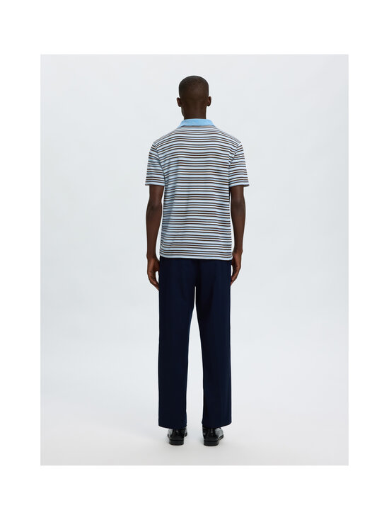 Selected - SlmJasper Stripe polo krekls - EGRET STRIPES:BLISSFUL BLUE + DELICIOSO | Stockmann - photo 3