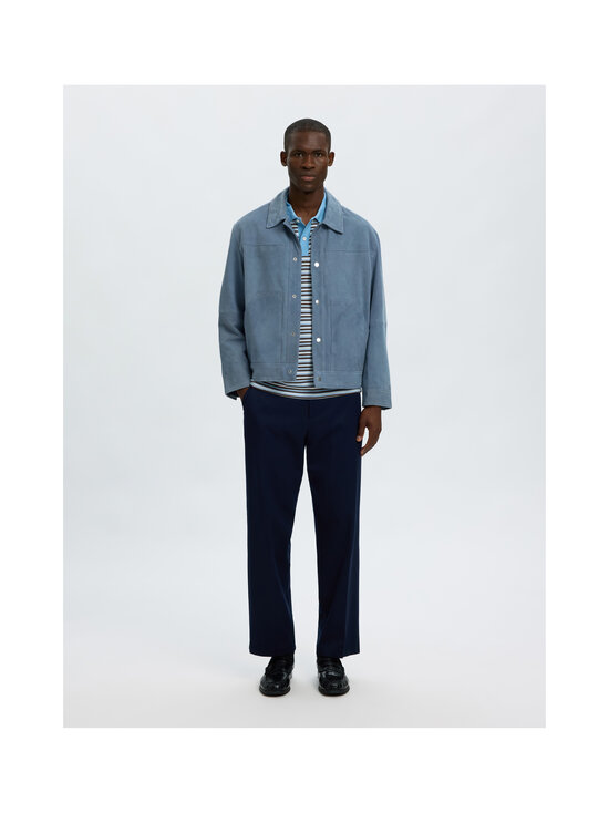 Selected - SlmJasper Stripe polo krekls - EGRET STRIPES:BLISSFUL BLUE + DELICIOSO | Stockmann - photo 4