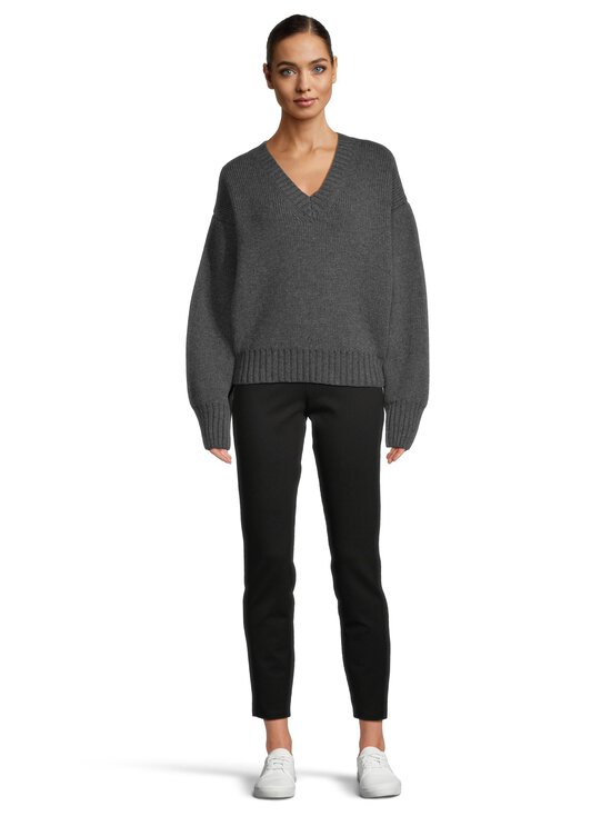 Róhe - Sculptural compact V-neck -villaneule - 030_301 MID GREY MELANGE | Stockmann - photo 2