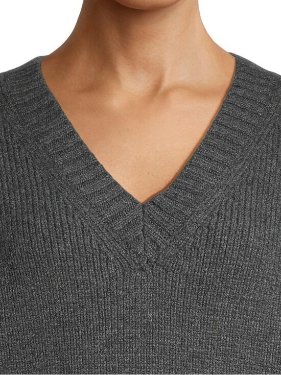 Róhe - Sculptural compact V-neck -villaneule - 030_301 MID GREY MELANGE | Stockmann - photo 4