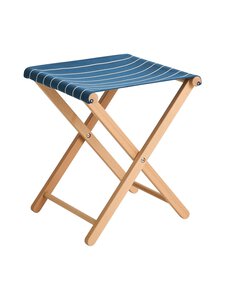 HAY - Kokkupandav taburet Outdoor Market Folding - BLUE WITH BEIGE STRIPE | Stockmann