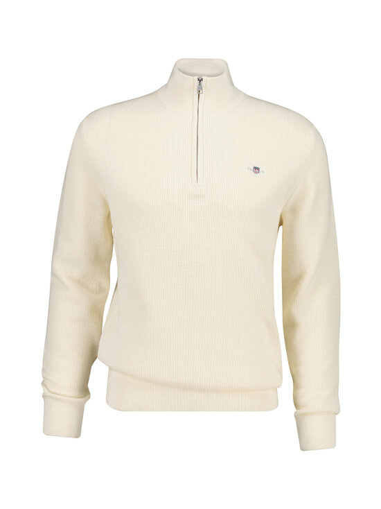 GANT - Puuvillane kampsun Micro Textured Half Zip - 130 CREAM | Stockmann - photo 1