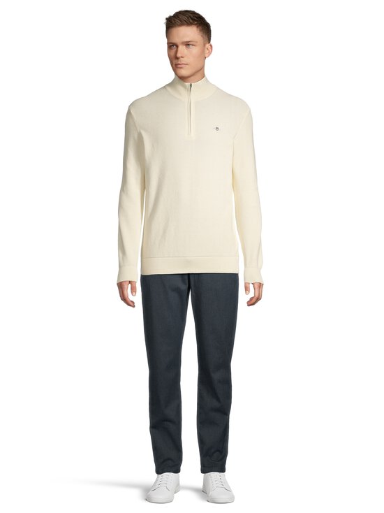 GANT - Micro Textured Half Zip adīts džemperis - 130 CREAM | Stockmann - photo 4