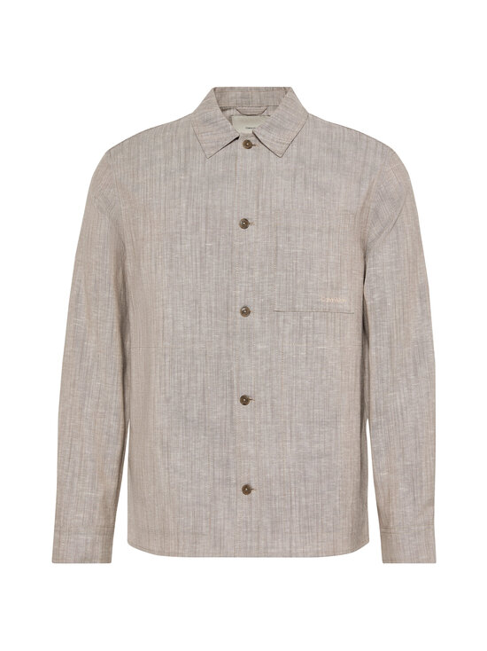 Calvin Klein Menswear - Pellava-viskoosisekoitteinen kauluspaita - HMT ROASTED CASHEW | Stockmann - photo 1
