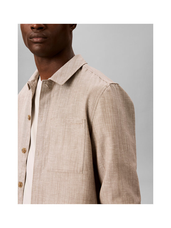 Calvin Klein Menswear - Pellava-viskoosisekoitteinen kauluspaita - HMT ROASTED CASHEW | Stockmann - photo 4