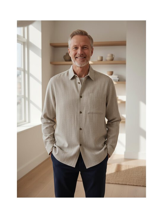 Calvin Klein Menswear - Lina-viskozes maisījuma krekls - HMT ROASTED CASHEW | Stockmann - photo 7