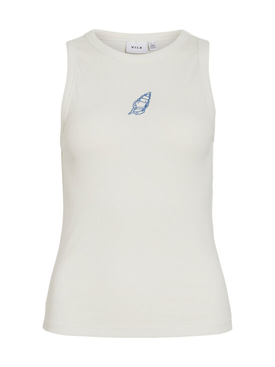 Vila - Visola Tank -toppi - SNOW WHITE DETAIL:VICTORIA BLUE CONCH | Stockmann - photo 1