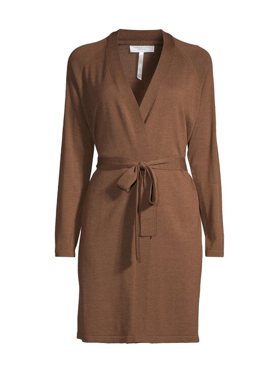 ESSENTIALS by Stockmann - Aira- pitkä merinoneuletakki - MID BROWN MEL 265528 | Stockmann - photo 1