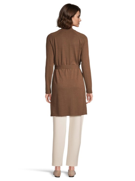 ESSENTIALS by Stockmann - Aira- pitkä merinoneuletakki - MID BROWN MEL 265528 | Stockmann - photo 3