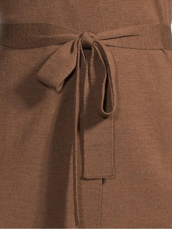 ESSENTIALS by Stockmann - Aira- pitkä merinoneuletakki - MID BROWN MEL 265528 | Stockmann - photo 4