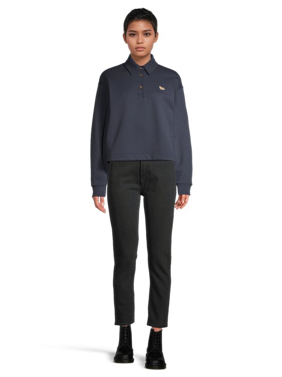 Maison Kitsuné - Baby Fox Cropped Polo džemperis - P480 DARK NAVY | Stockmann - photo 2