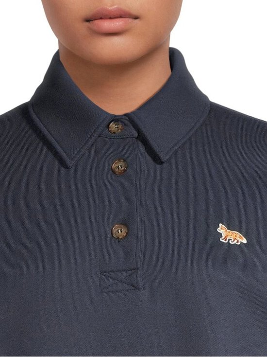 Maison Kitsuné - Baby Fox Cropped Polo džemperis - P480 DARK NAVY | Stockmann - photo 4