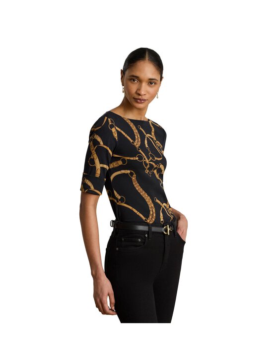 Lauren Ralph Lauren - Knit t-paita - BLACK/TAN | Stockmann - photo 4