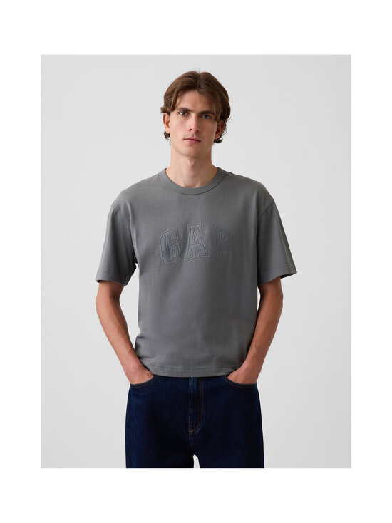 GAP - Relaxed Cropped Logo T-krekls - CASTOR GRAY 18-0510 | Stockmann - photo 5