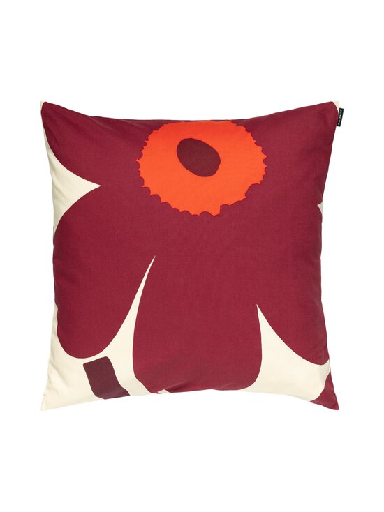 Marimekko - Unikko-tyynynpäällinen 50 x 50 cm - 844 VANILLA, BURGUNDY, RED | Stockmann - photo 1