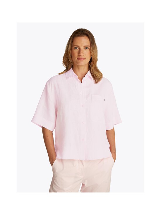 Tommy Hilfiger - Linen- lyhythihainen paita - TOG LIGHT PINK - photo 3 Tommy Hilfiger - Linen- lyhythihainen paita - TOG LIGHT PINK | Stockmann - photo 3