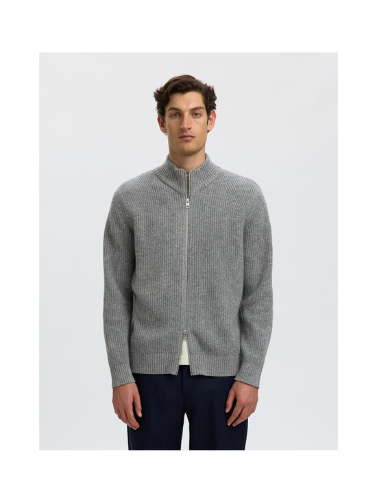 Selected - Kardigan SlmCody Full Zip - MEDIUM GREY MELANGE | Stockmann - photo 5