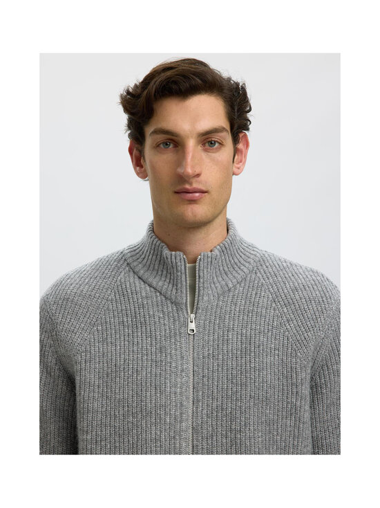 Selected - Kardigan SlmCody Full Zip - MEDIUM GREY MELANGE | Stockmann - photo 6
