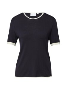 Comma - Short Sleve -neule - 5976 NAVY WITH OFF WHITE | Stockmann