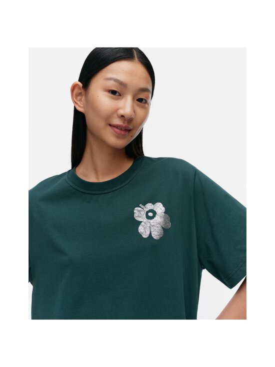 Marimekko - Men's Fit Embla Unikko -paita - 619 DARK GREEN, SILVER | Stockmann - photo 8