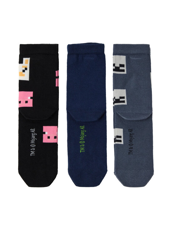 Lindex - Minecraft-sukat 3 -pack - 2498 GREY | Stockmann - photo 2