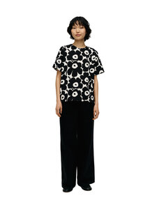 Marimekko - Tunnit Unikko t-paita - 901 BLACK, OFF WHITE | Stockmann
