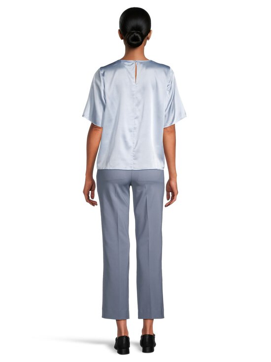 ESSENTIALS by Stockmann - Josie O-neck zīda blūze - LT.BLUE | Stockmann - photo 3