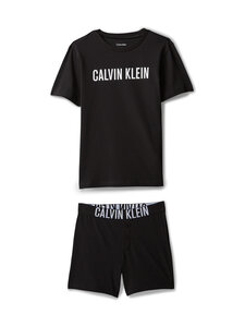 Calvin Klein Kids - Knit PJ Set - t-paita & trikooshortsit - 0R7 CKBLACK/CKBLACK | Stockmann