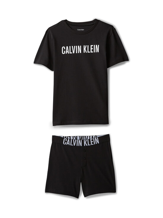 Calvin Klein Kids - Knit PJ Set t-krekls un šorti - 0R7 CKBLACK/CKBLACK | Stockmann - photo 1