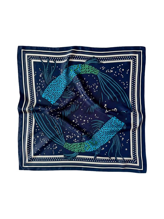 lescarf - Pisces-silkkihuivi 65 x 65 cm - NAVY | Stockmann - photo 1