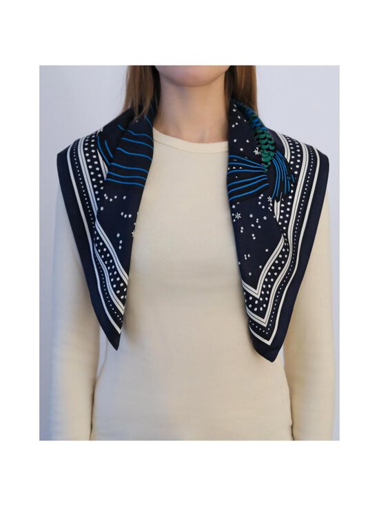 lescarf - Pisces-silkkihuivi 65 x 65 cm - NAVY | Stockmann - photo 2
