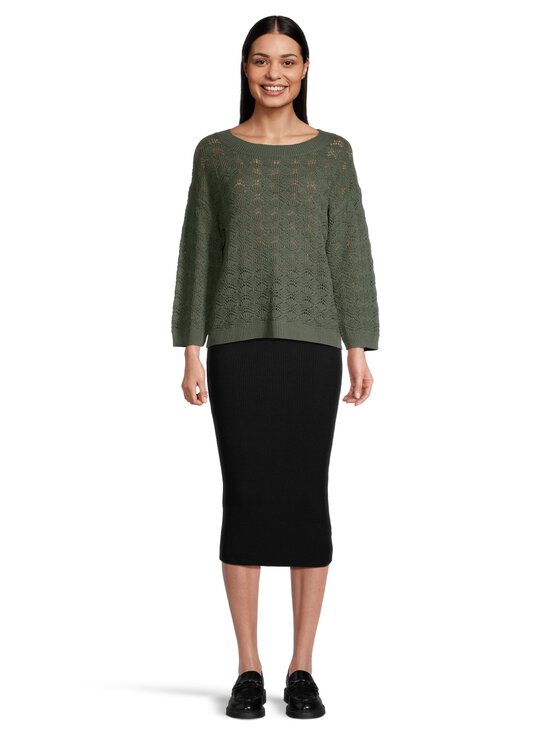 NOOM - Kampsun Madelyn Crochet - KHAKI GREEN SOLID | Stockmann - photo 2