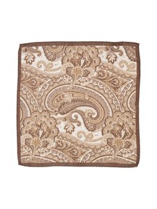 Amanda Christensen - Pocket Square Paisley Silk Oxford -taskuliina - 801 BROWN MELANGE | Stockmann