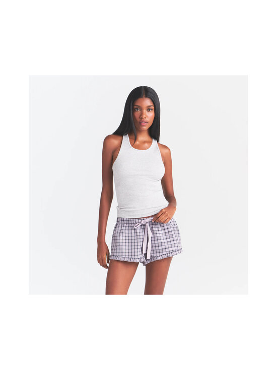 SKIMS - Lühikesed püksid Cotton Poplin Sleep Ruffle - IRIS MICA NAVY CHECK | Stockmann - photo 2
