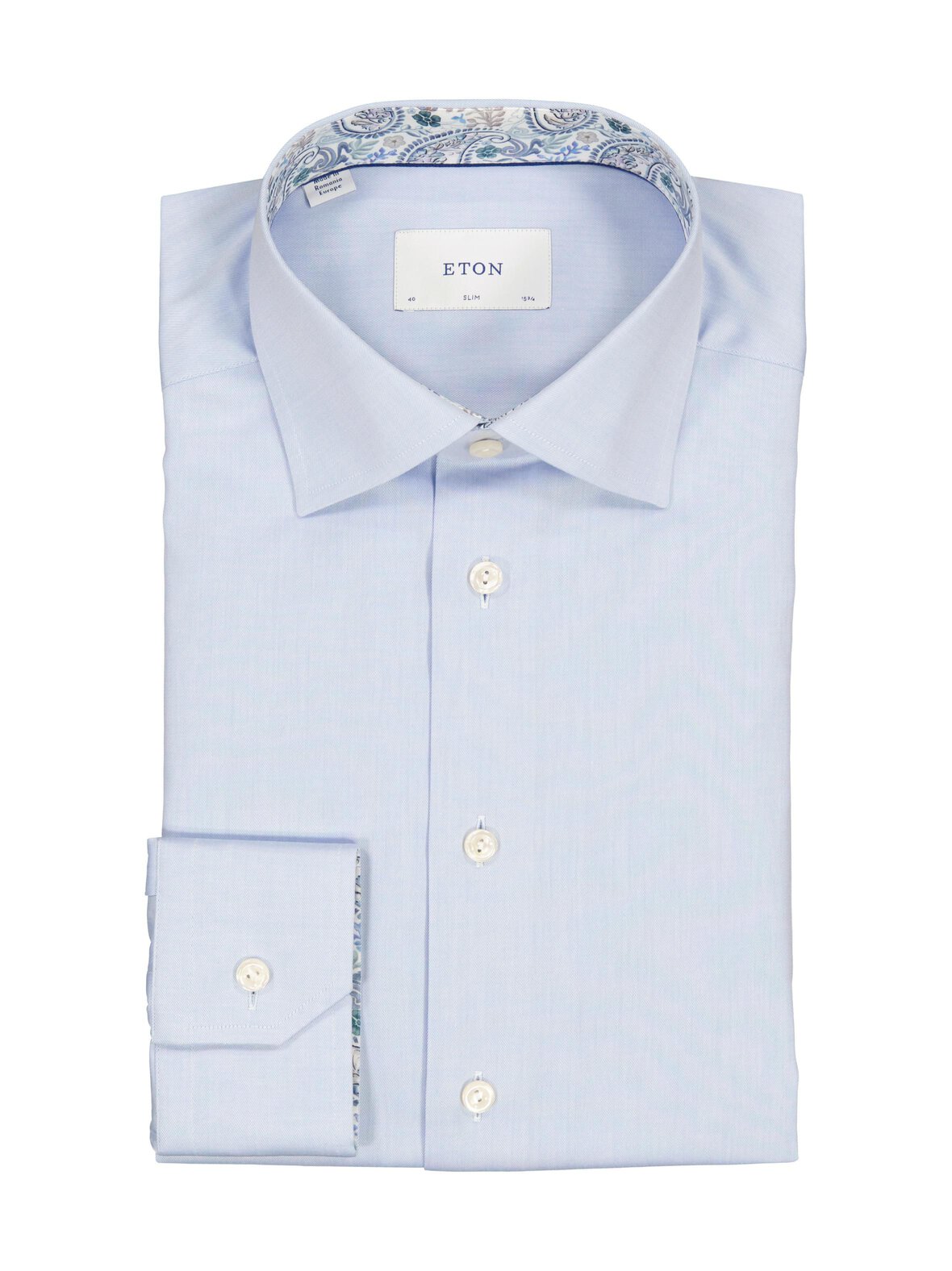 Slim Fit Paisley Effect -kauluspaita