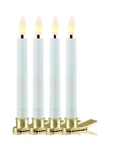 Sirius - Sille Wax Tree LED sveces 4 gab. - WHITE | Stockmann