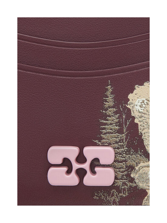 Ganni - Bou Printed -korttikotelo - 436 BURGUNDY | Stockmann - photo 3