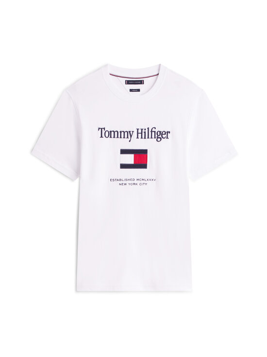 Tommy Hilfiger - Embro Flag T-krekls - YBR WHITE | Stockmann - photo 1