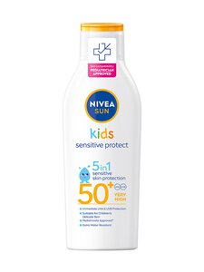 NIVEA - Kids Sensitive Protect Sun Lotion SPF50+ -aurinkosuojavoide NIVEA - Kids Sensitive Protect Sun Lotion SPF50+ -aurinkosuojavoide | Stockmann