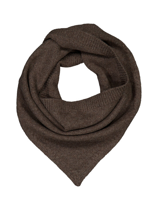 Róhe - Small Knitted Triangle -huivi - BROWN MELANGE | Stockmann - photo 1