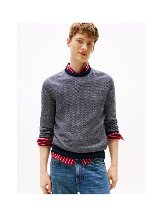 Tommy Hilfiger - Pima Cotton Herringbone džemperis - 0A4 DESERT SKY/IVORY PETAL | Stockmann - photo 4