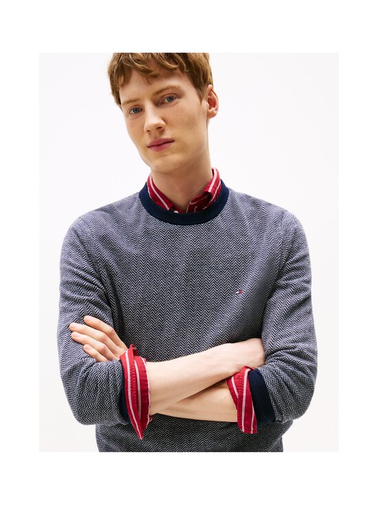 Tommy Hilfiger - Pima Cotton Herringbone džemperis - 0A4 DESERT SKY/IVORY PETAL | Stockmann - photo 5