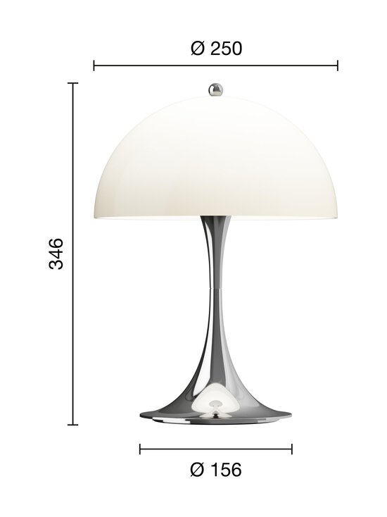 Louis Poulsen - Panthella 250 Portable -pöytävalaisin 250 x 335 mm - CHROME OPAL BEIGE | Stockmann - photo 2