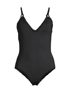 Malina - Nila V-neck crochet -uimapuku - BLACK | Stockmann